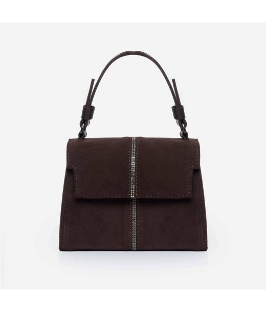 886 сумка замш шеколад Lucherino