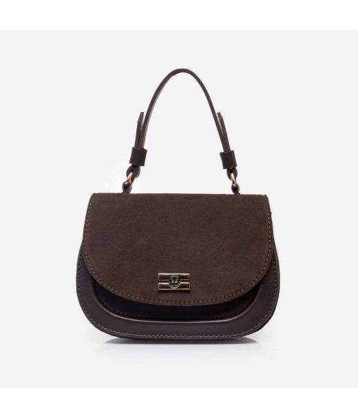 854 сумка шоколад замш Lucherino