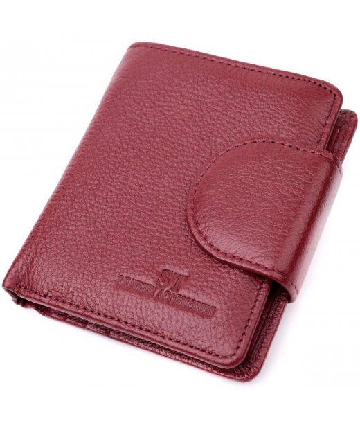 Жіночий гаманець вертикального типу із натуральної шкіри ST Leather 22452 Бордовий