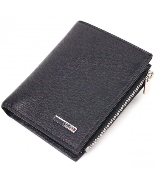 Вместительный вертикальный небольшой кожаный кошелек KARYA 21384 Черный Вместительный вертикальный небольшой кожаный кошелек KARYA 21384 Черный