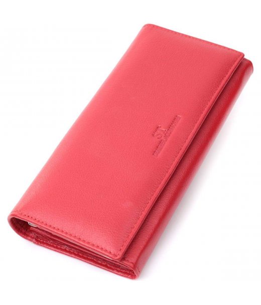 Класичний жіночий гаманець із натуральної шкіри ST Leather 22675 Червоний