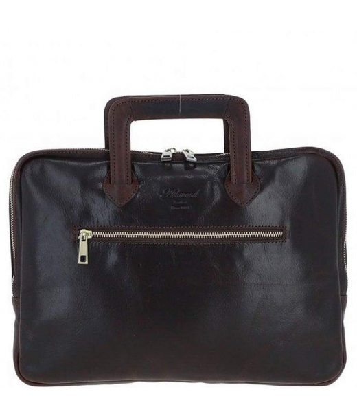 Сумка чоловіча для ноутбука 13 Ashwood PL45 Brown (Темно-коричневий) Сумка чоловіча для ноутбука 13 Ashwood PL45 Brown (Темно-коричневий)