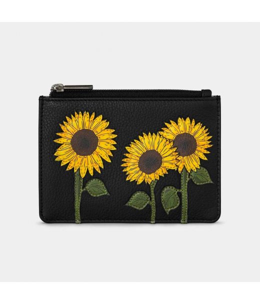 Жіночий шкіряний гаманець Yoshi Y1321 Sunflowers (Black) Жіночий шкіряний гаманець Yoshi Y1321 Sunflowers (Black)