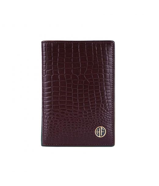 Кожаная обложка для паспорта Hammonds Flycatcher PH602 Croc Brown (Коричневый)