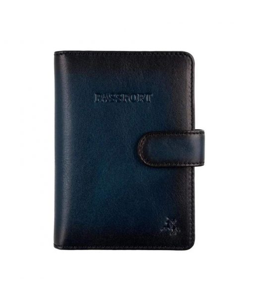 Кожаная обложка для паспорта Visconti AT74 Blake (Burnished Blue)