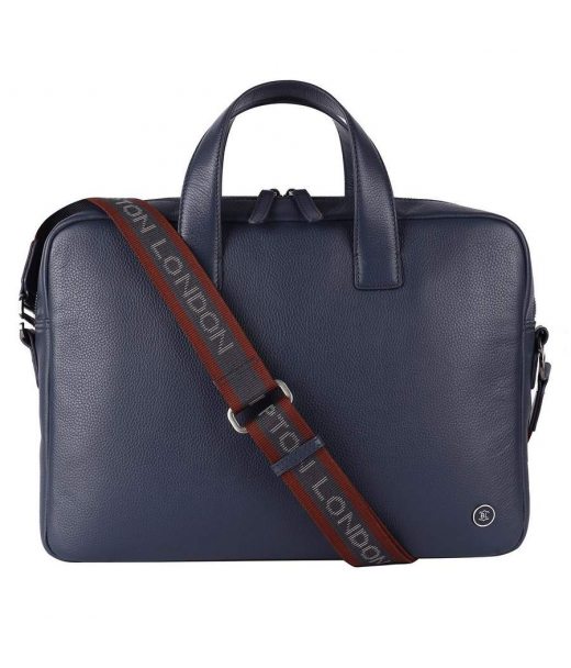 Шкіряна сумка для ноутбука 14 Brampton London Maven Navy (Синій) Шкіряна сумка для ноутбука 14 Brampton London Maven Navy (Синій)