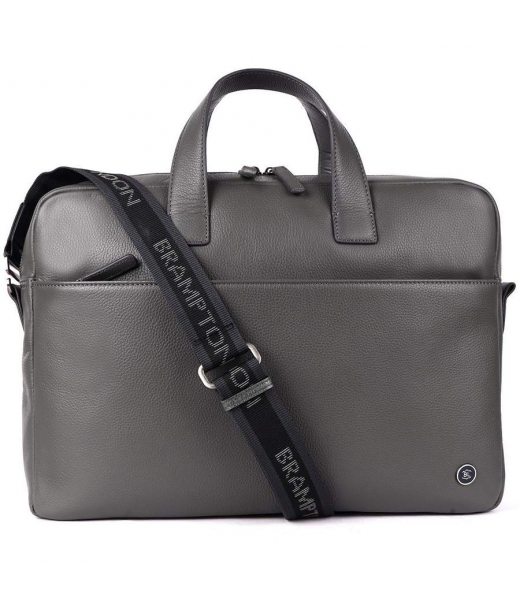 Шкіряна сумка для ноутбука 15,6 Brampton London Commandeer Grey (Сірий) Шкіряна сумка для ноутбука 15,6 Brampton London Commandeer Grey (Сірий)