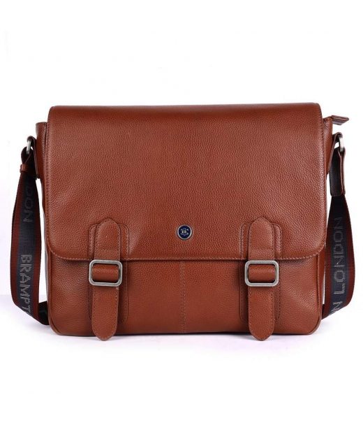 Шкіряна сумка месенджер для ноутбука 14 Brampton London Emissary Tan (Рудий) Шкіряна сумка месенджер для ноутбука 14 Brampton London Emissary Tan (Рудий)