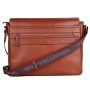 Шкіряна сумка месенджер для ноутбука 14 Brampton London Emissary Tan (Рудий)