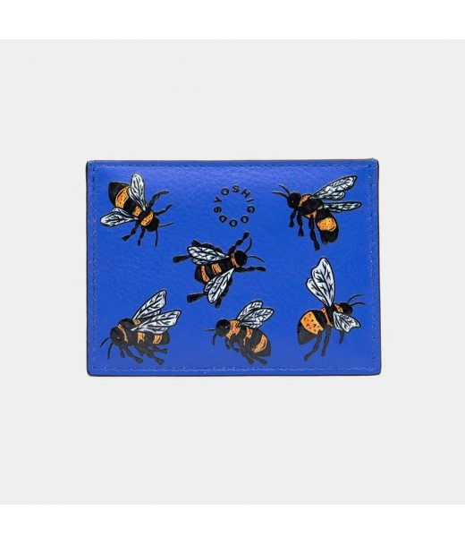 Шкіряний кардхолдер Yoshi Y1218 (Blue Sweet Bees)
