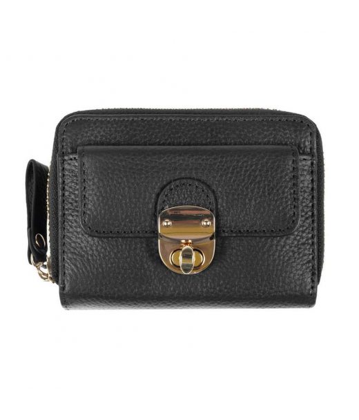 Женский кожаный кошелек Ashwood Y50 Black (Черный)