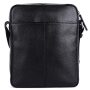 Чоловіча шкіряна сумка через плече Brampton London Crossflow Black (Чорний)