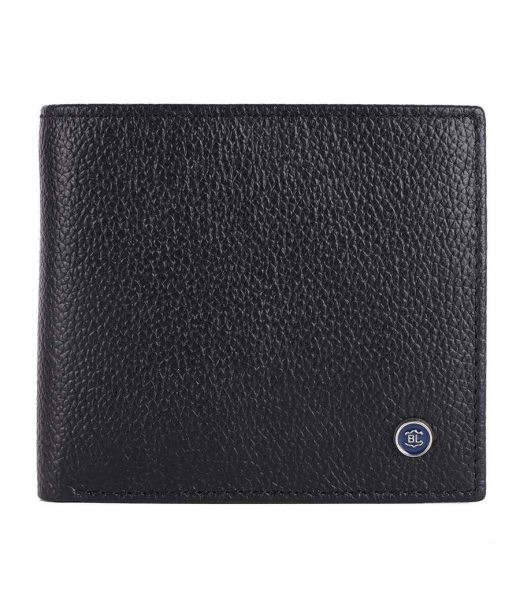 Чоловічий шкіряний гаманець Brampton London Plutus Black (Чорний)