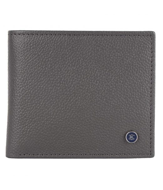 Чоловічий шкіряний гаманець Brampton London Plutus Grey (Сірий)