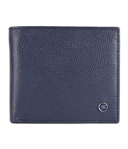 Чоловічий шкіряний гаманець Brampton London Plutus Navy (Синій)
