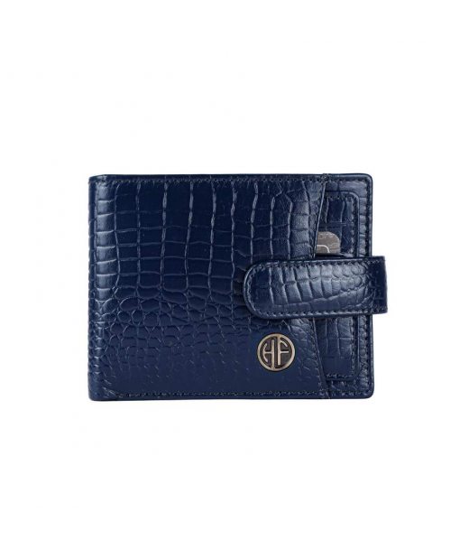 Чоловічий шкіряний гаманець Hammonds Flycatcher HF502 Croc Blue (Синій)
