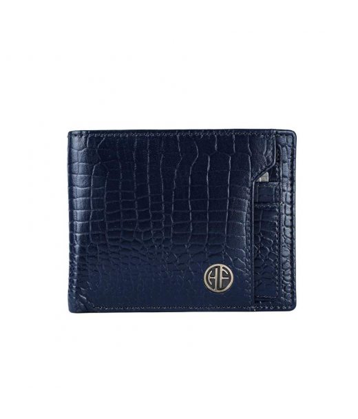 Чоловічий шкіряний гаманець Hammonds Flycatcher HF577 Croc Blue (Синій)