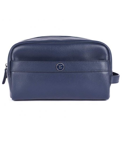Несесер шкіряний Brampton London Aqualuxe Navy (Синій)