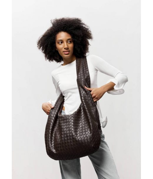 Женская сумка Sambag HOBO WEAVE шоколад Женская сумка Sambag HOBO WEAVE шоколад