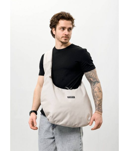 Чоловіча сумка Sambag HOBO WEAVE сірий шовк Чоловіча сумка Sambag HOBO WEAVE сірий шовк