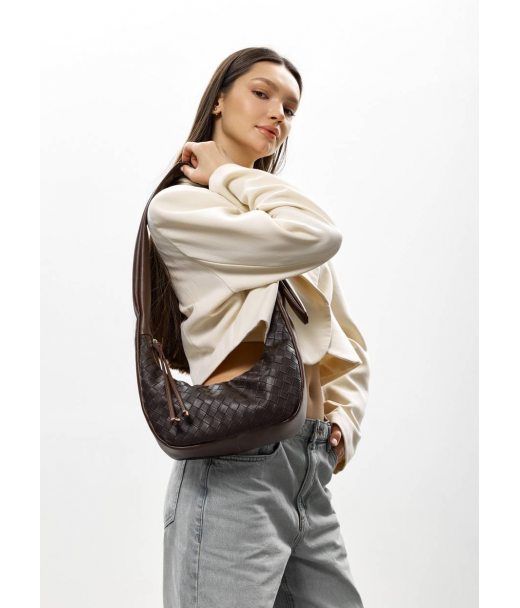 Женская сумка Sambag HOBO Mini шоколадная Женская сумка Sambag HOBO Mini шоколадная