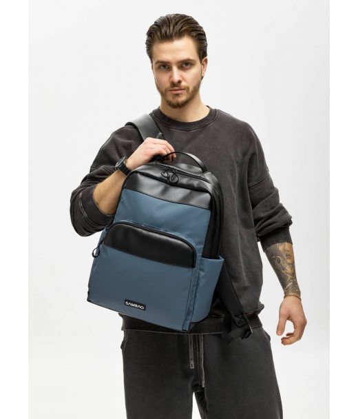 Чоловічий рюкзак Sambag Zard MOD чорно-синій