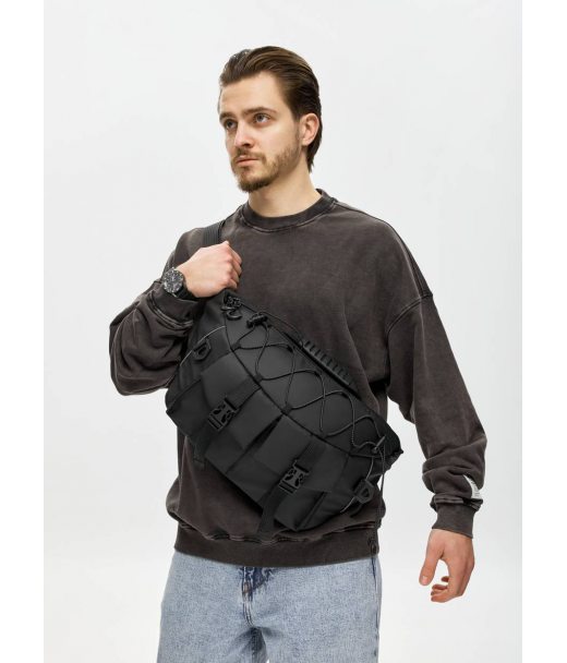 Чоловіча cумка-бананка під ноутбук Sambag Urban Pro чорна Чоловіча cумка-бананка під ноутбук Sambag Urban Pro чорна