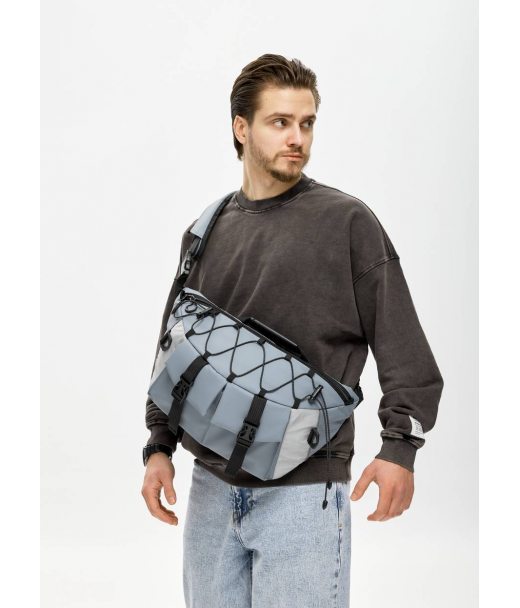 Чоловіча cумка-бананка під ноутбук Sambag Urban Pro блакитна Чоловіча cумка-бананка під ноутбук Sambag Urban Pro блакитна