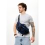 Велика чоловіча поясна сумка бананка Sambag DynamicDart синя