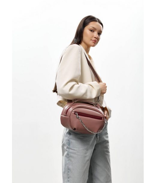 Сумка через плече женская бананка Sambag Pure розовая