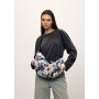 Женская сумка Sambag HOBO Bag-glove с принтом "Голубые Цветы"