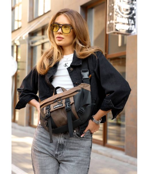 Велика жіноча поясна сумка бананка для планшета Sambag Dynamic Dart горіх Велика жіноча поясна сумка бананка для планшета Sambag Dynamic Dart горіх