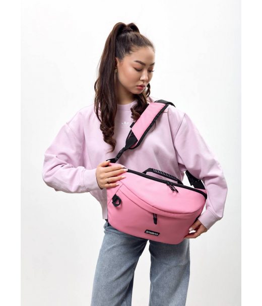 Жіноча cумка-бананка під ноутбук Sambag Urban Laptop рожева Жіноча cумка-бананка під ноутбук Sambag Urban Laptop рожева
