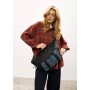 Женская сумка-бананка под ноутбук Sambag Urban Pro черно-синяя