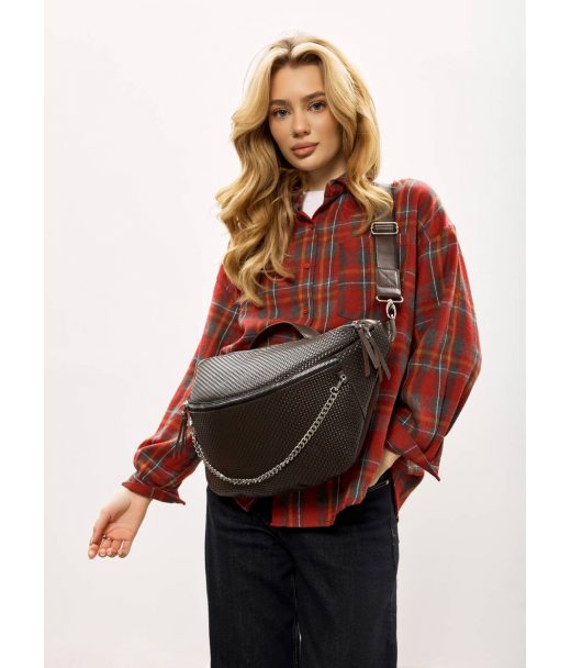 Жіноча шкіряна cумка-бананка під ноутбук Sambag Urban Laptop Жіноча шкіряна cумка-бананка під ноутбук Sambag Urban Laptop