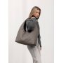 Жіноча сумка Sambag HOBO L сіра строчена