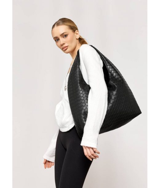 Женская сумка Sambag HOBO WEAVE черная Женская сумка Sambag HOBO WEAVE черная