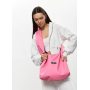 Женская сумка Sambag HOBO WEAVE розовая
