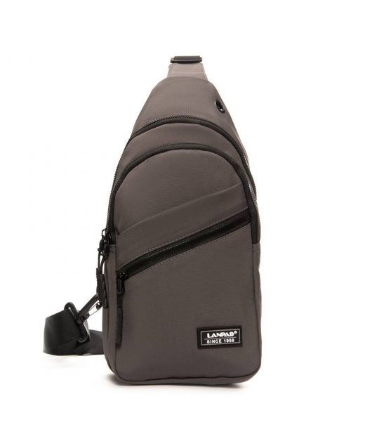Сумка Чоловіча на плече нейлон Lanpad 83045 grey бол