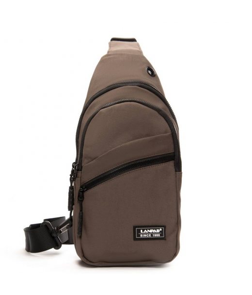Сумка Чоловіча на плече нейлон Lanpad 83045 brown бол