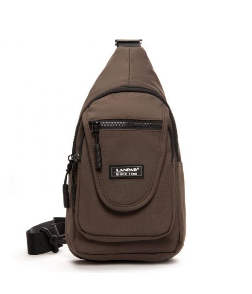 Сумка Чоловіча на плече нейлон Lanpad 0936 brown бол
