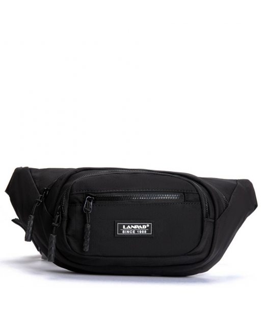 Сумка Чоловіча На пояс нейлон Lanpad 61057 black Сумка Чоловіча На пояс нейлон Lanpad 61057 black