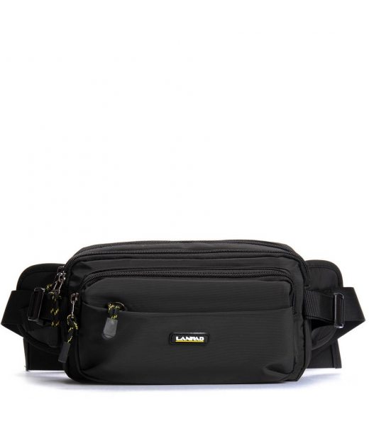 Сумка Мужская пояс-бананка нейлон Lanpad 63737 black