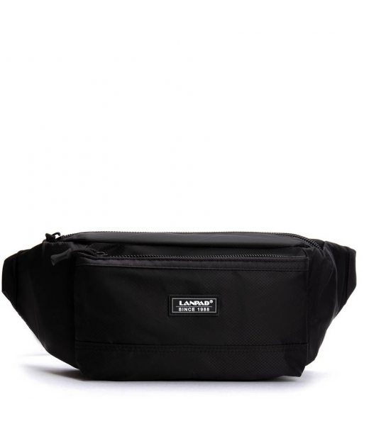 Сумка Мужская пояс-бананка нейлон Lanpad 61027 black