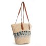 Жіноча плетена сумка PODIUM 6150 beige blue
