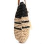 Жіноча плетена сумка PODIUM 0006 black beige