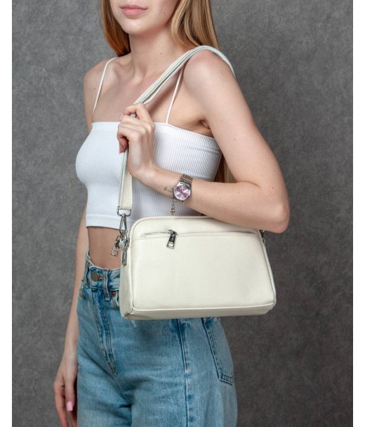 Сумка Шкіряна Жіноча Класична ALEX RAI 8960 white 