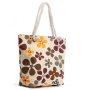 Сумка Жіноча Пляжна текстиль PODIUM 5028-15 beige цветы