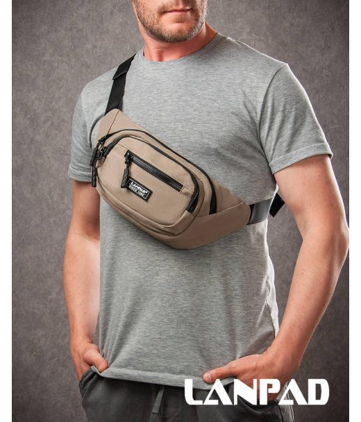 Сумка Мужская На пояс нейлон Lanpad 61057 light khaki