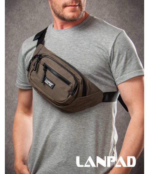Сумка Мужская На пояс нейлон Lanpad 61057 deep khaki